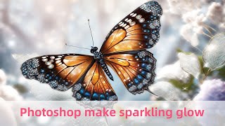 Create a sparkling glow effect in photoshop ,the fancy butterfly,photoshop tutorial. screenshot 5