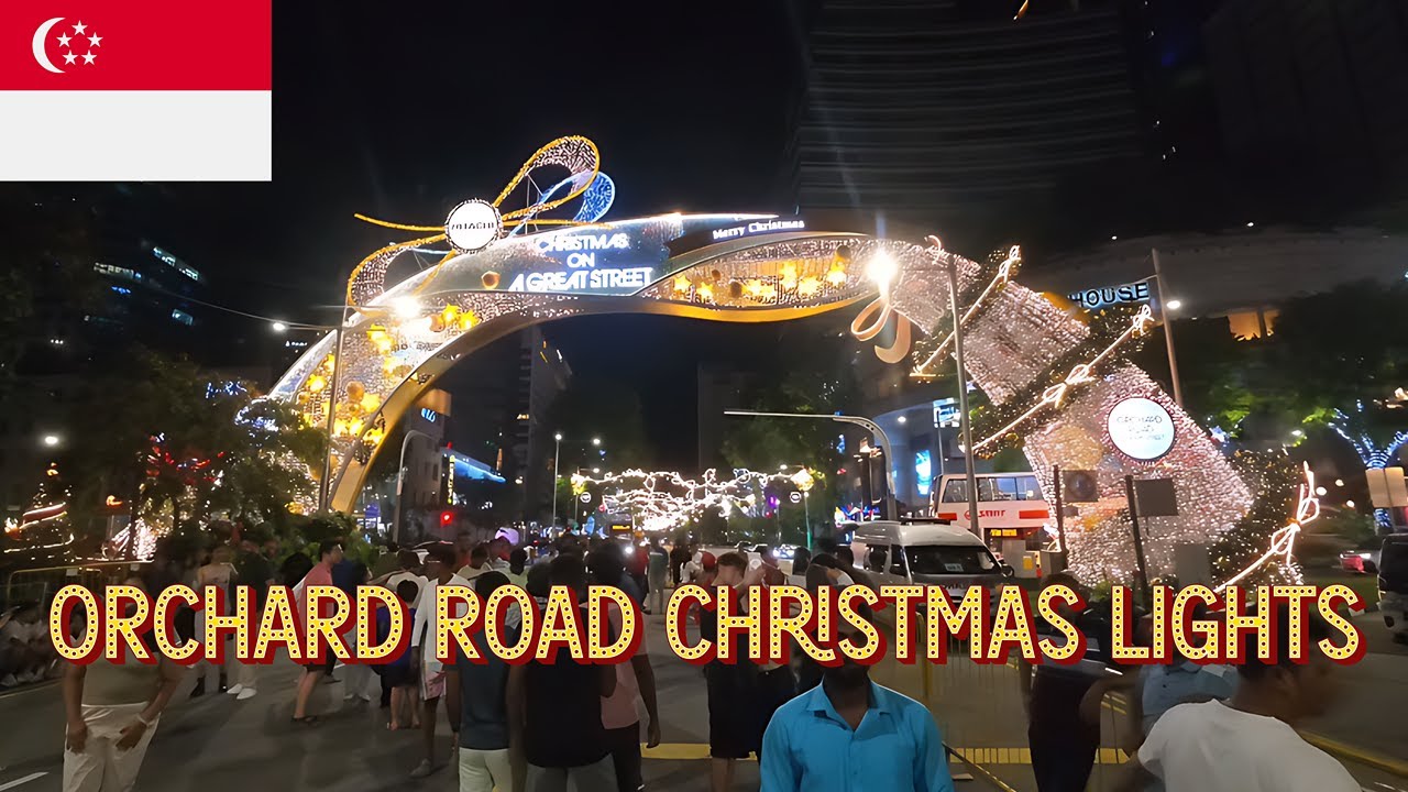 Orchard Road Christmas Lights 2025 Singapore Christmas Eve Night Walk [ 4K POV Walk ]