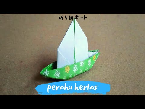 Origami : cara membuat perahu kertas. 