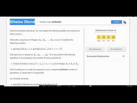 Bitwise Blend |Bitwise Blend in codechef