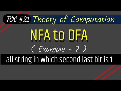 NFA to DFA conversion for all string in which second last bit is 1 ...