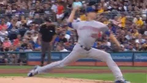 Jacob deGrom Slow Motion Mechanics 2018 (Third Base Side View)