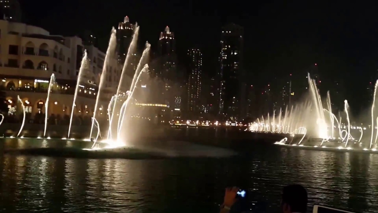 Burj Khalifa Dubai Mall water Fountain dance Night View (English Music