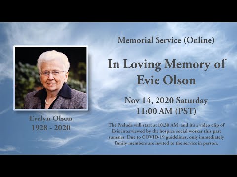 Evie Olson's Memorial Service - Nov 14, 2020