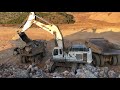 Liebherr 984 Excavator Loading Caterpillar Dumpers - Sotiriadis/Labrianidis Mining