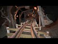 Mine coaster jumps tracks goes backwards  skims water pov