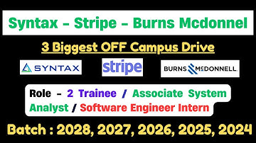 🤑Finally Stripe Hiring 2025 | Direct Test Hiring 2025 | OFF Campus Drive for 2025 Batch
