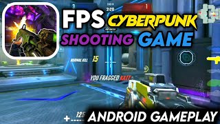 Shooter Game with Cyberpunk Graphics | FPS Cyberpunk Shooting Game Android Gameplay screenshot 4