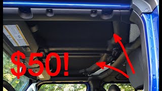 Jeep Wrangler home made hard top headliner.  Only $50!