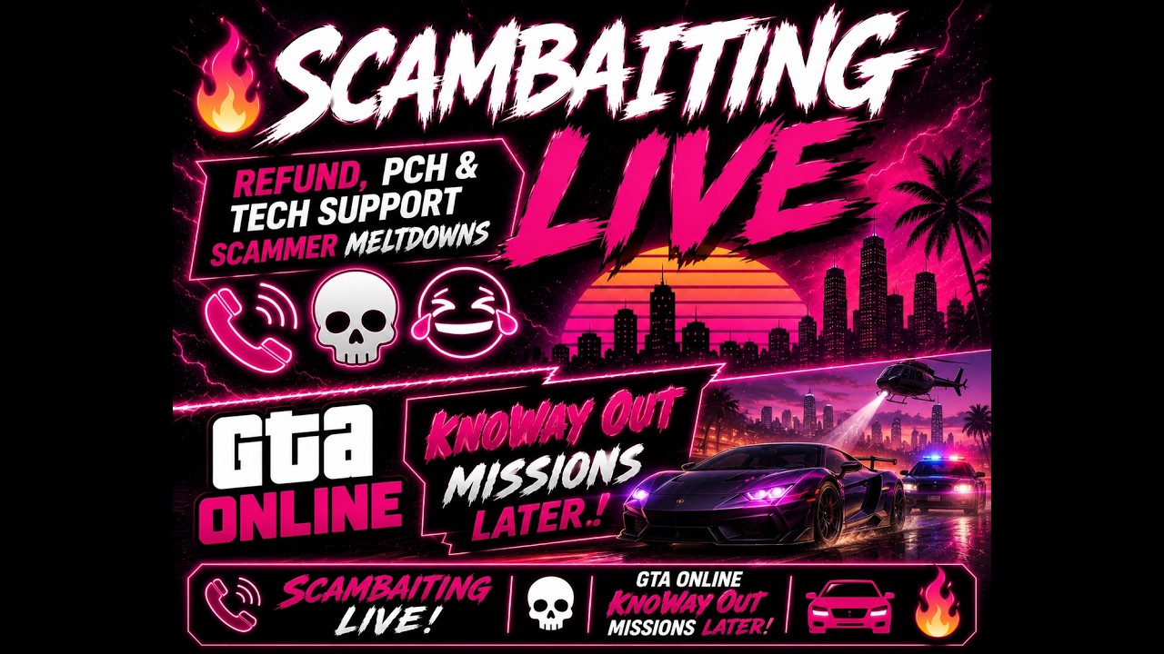 🔥 SCAMBAITING LIVE | Refund, PCH & Tech Support Scammer Meltdowns ☎️💀🤣 | GTA Online Later 🚗🔥