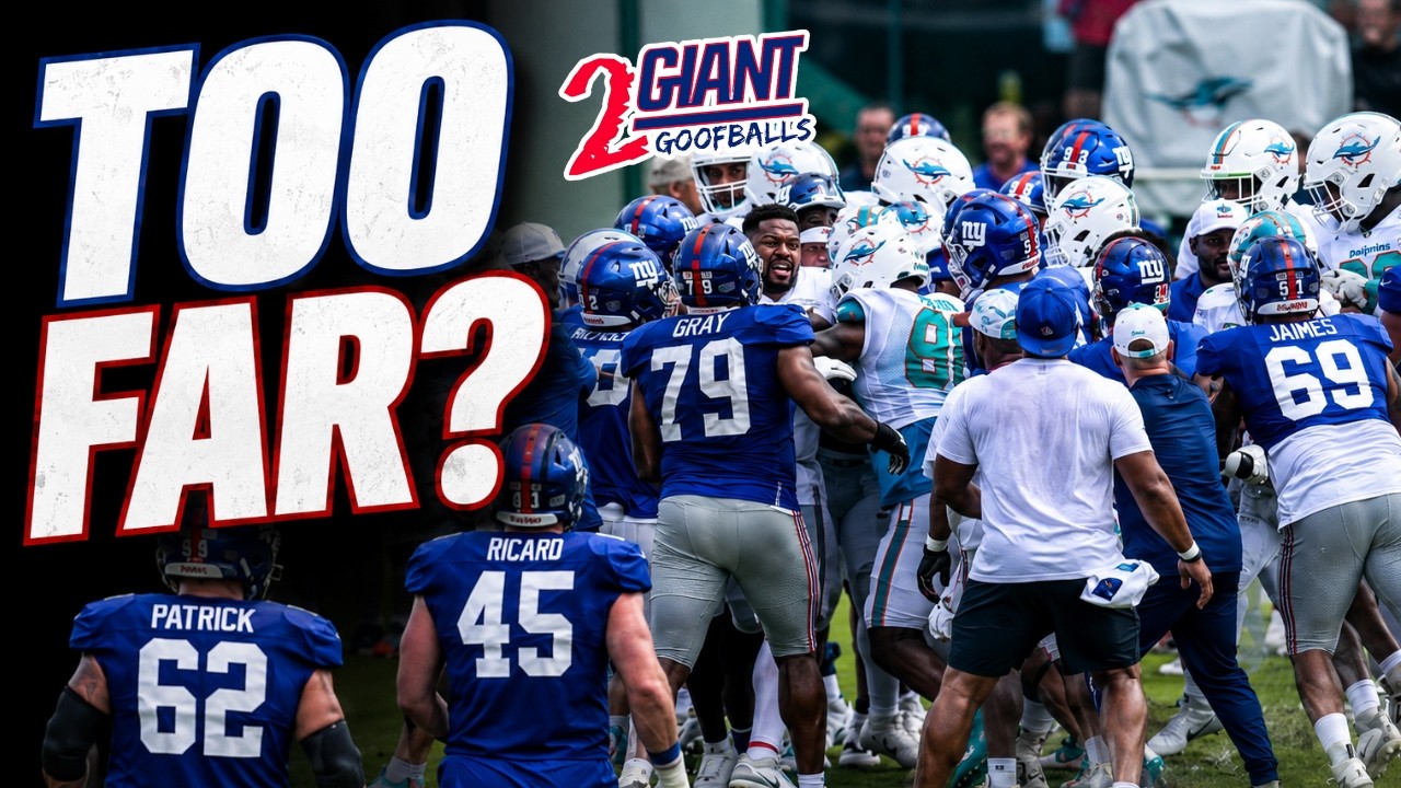 Giants Dominate Dolphins as Practice Turns Chaotic