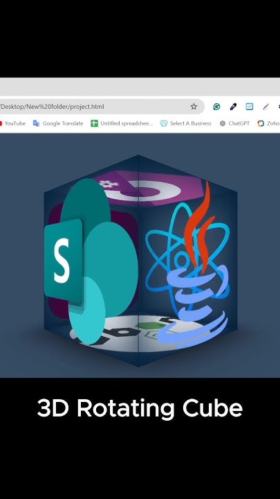 Stunning 3D Rotating Cube Using HTML and CSS #shorts #css #html #viral ...