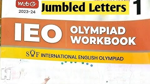 Class -1 || IEO workbook  || Jumbled Letters; Identify the word from the picture