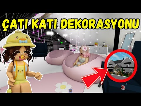 BROOKHAVEN'DA ÇATI KATI DEKORASYONU😊AYŞEM ECE ARI💥ARIGİLLER🐝ROBLOX BROOKHAVEN🏡RP