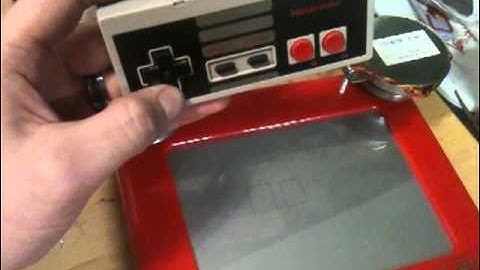 NES controlled Etch-a-sketch