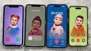 Incoming Call Four IPhone 11+14 pro vs 11 Pro Max+14 Pro Max