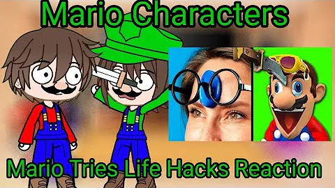 Mario Characters react to Mario Tries Life Hacks! Daily December of SMG4 Episode 10!