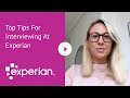 Top tips for interviewing at experian