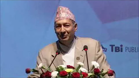 Nepal Finance Minister Mr Yuba Raj Khatiwala speac...