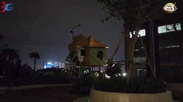 Q7 SAIGON REVERSIDE COMPLEX VIEW TIẾN ĐỘ THI CÔNG TIỆN ÍCH TRUNG TÂM TẦNG 1 VỀ ĐÊM CHƯA LÊN ĐÈN ĐƯỢC