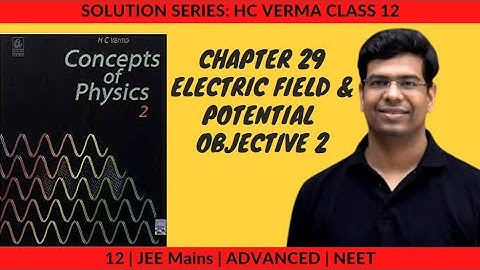 HC Verma Solutions | Ch 29 | Electric field and potential | Objective2| Class 12 | Solution Series
