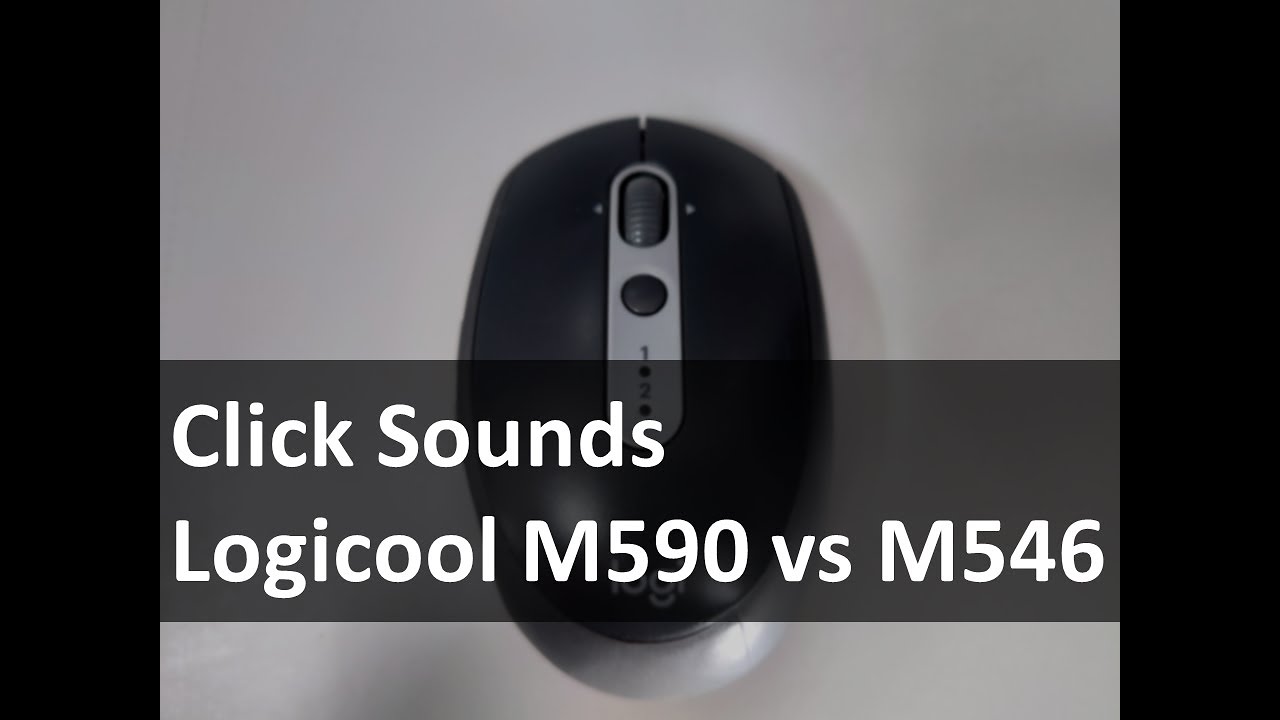 ロジクールマウスM590（右）とM546（左）のクリック音の比較。