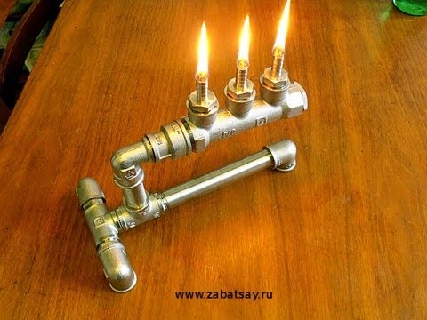Масляная лампа из труб своими руками
