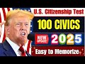 2025 random 100 civics questions and answers - U.S. citizenship interview I N400 Interview #n400