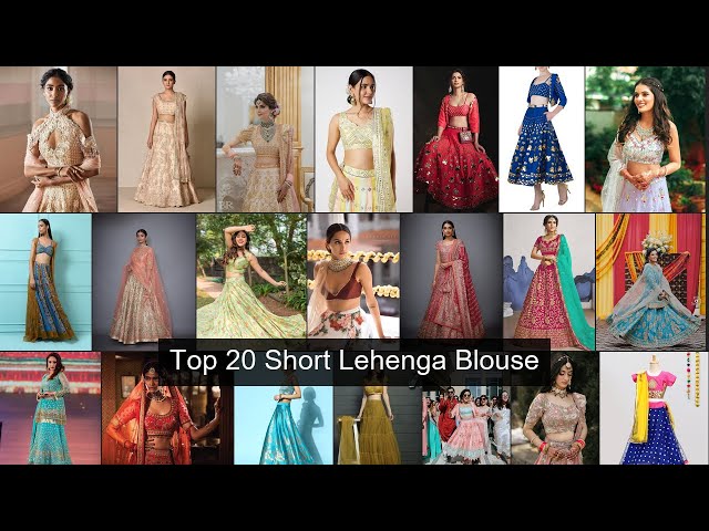 BLUE CAP SLEEVE EMBELLISHED BLOUSE & LEHENGA – Studio East6