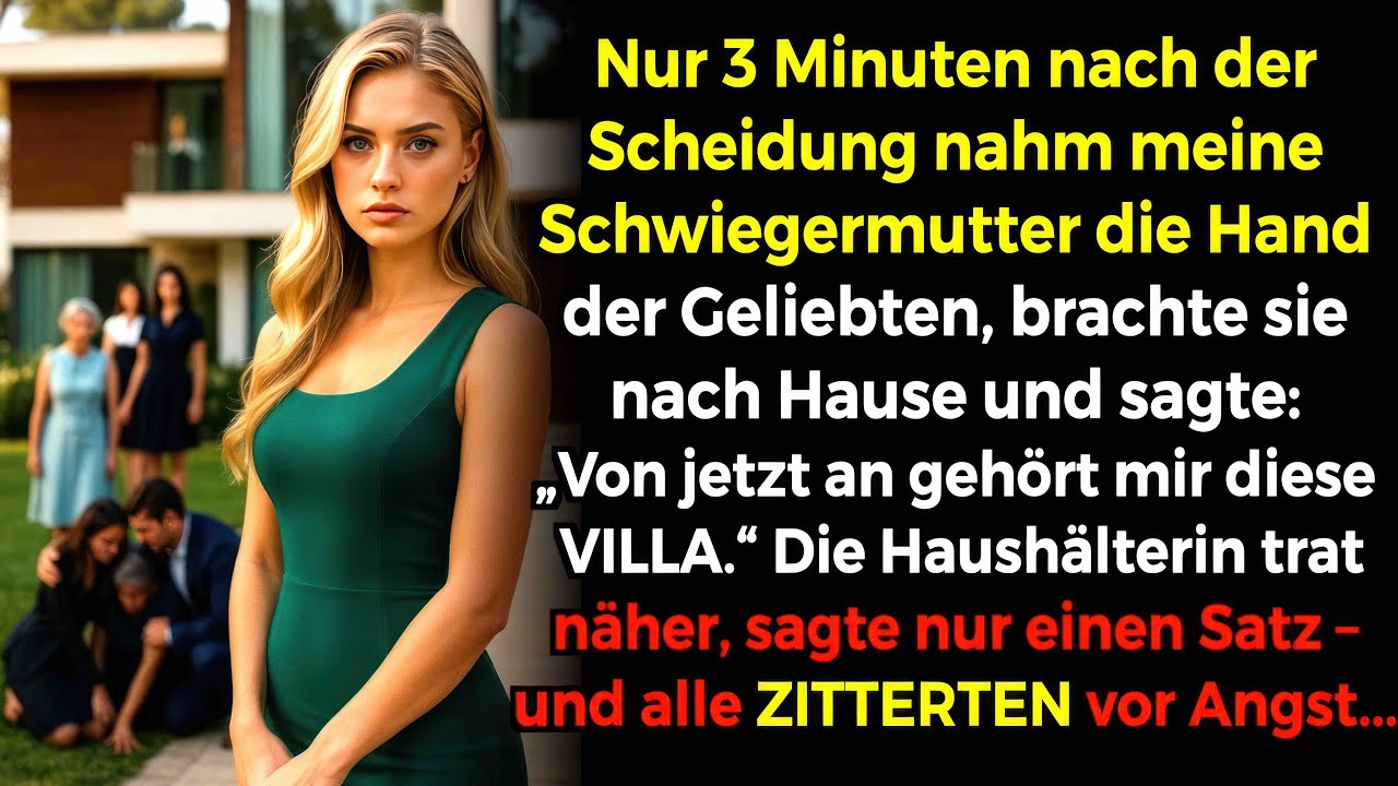 3 Min nach der Scheidung holt mein Ex die Geliebte. Die Haushälterin enthüllt ein Schock-Geheimnis.