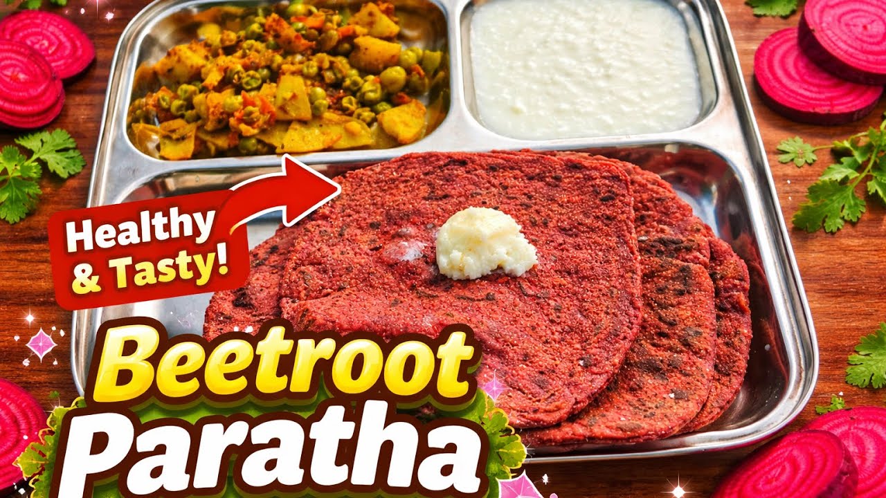 💗Beetroot Paratha – soft, colorful,healthy, testy aur iron se bharpoor @kitchencomfortsbyneetu 