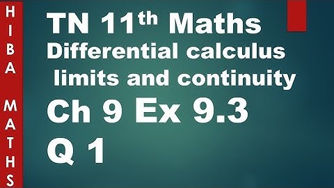 11th maths chapter 9 exercise 9.3 question 1 tn syllabus hiba maths