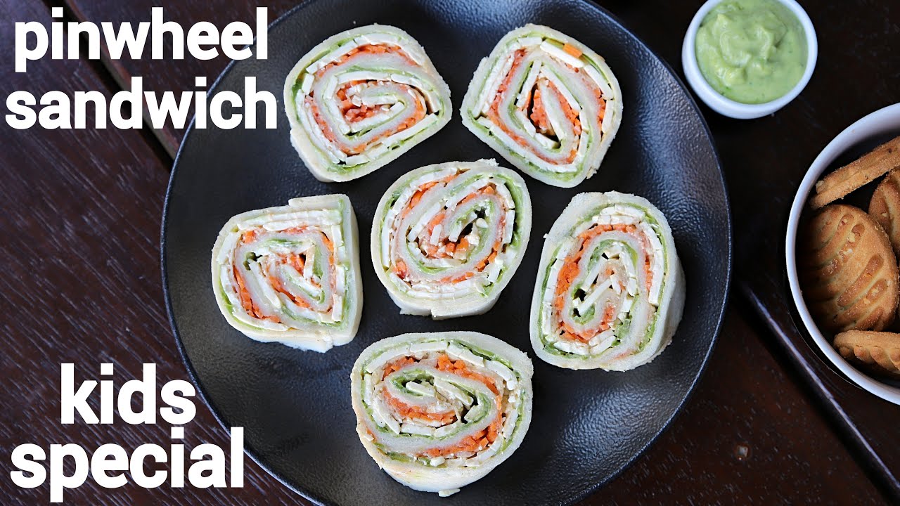 pin wheel sandwich recipe - kids recipes | pinwheel sandwich | pinwheel sandwiches | Hebbar | Hebbars Kitchen