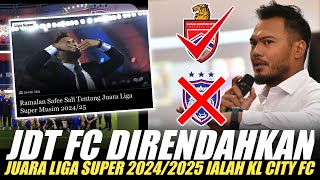 🔴Komen Safee Sali. Juara Liga Super 2024/2025 Ialah KL City FC, JDT FC Masih Diragui