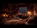 "Cozy Cabin Rain & Crackling Fireplace 🌙 Thunderstorm Sounds for Deep Sleep (No Ads)"