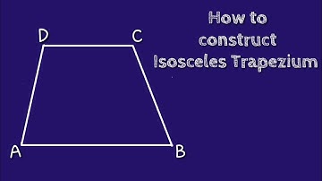 How to construct an isosceles trapezium. Isosceles trapezium. @SHSIRCLASSES.