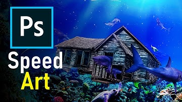 Sharks Around My House | Photoshop Manipulation Speed Art