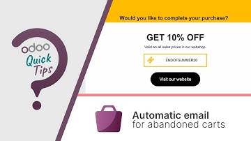Odoo Quick Tips - Send an automatic email for abandoned carts [eCommerce]