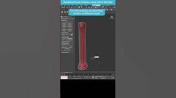 Modeling Roman Columns with Loft in 3ds Max #shorts  #3dsmax #romancolumns #modeling