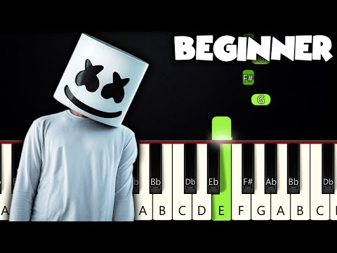 Alone - Marshmello | Beginner Piano Tutorial Sheet Music By Betacustic