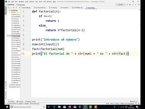 Factorial Recursividad Pycharm Python Tic 1 Bachillerato Ies