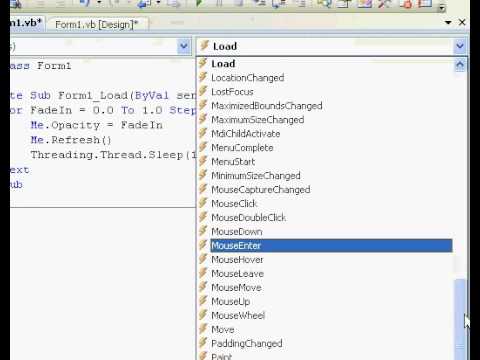 Visual Basic - (Effect) Fade in and Out