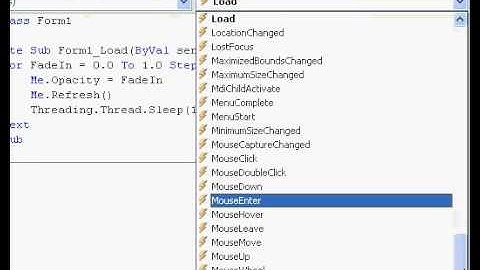 Visual Basic - (Effect) Fade in and Out