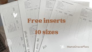 Free Credit Card Inserts for 10 planner sizes | #freebies #plannercommunity