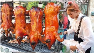 Very Juicy Roast Pork You Should Try - Cambodia Street Food