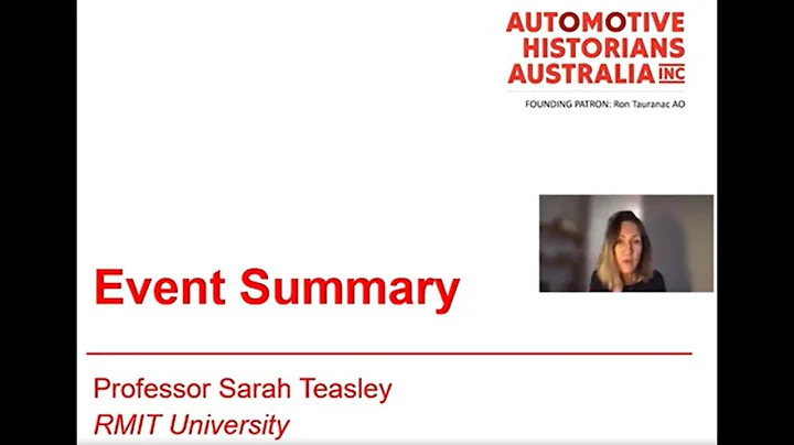 Sarah Teasley: 'Event Summary'