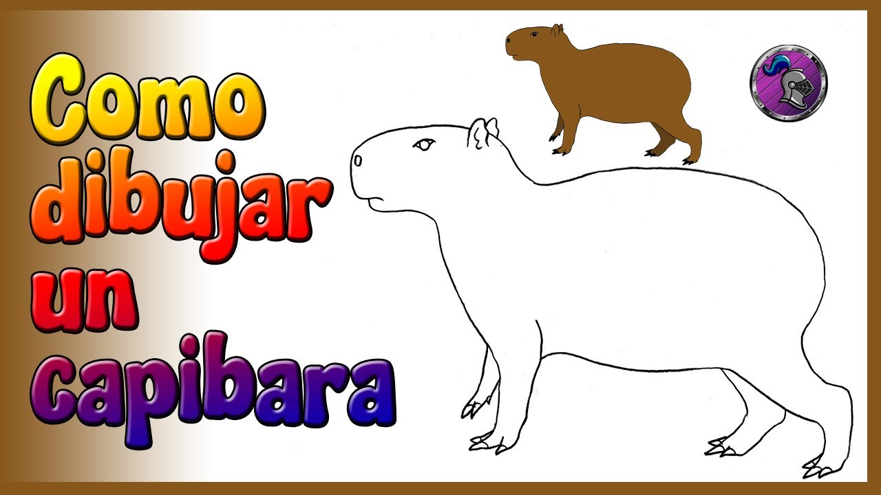 ✏️Cómo dibujar UN CAPIBARA O CHIGÜIRE😉 How to draw CAPYBARA✏️😀 
