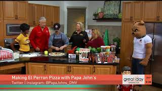 Making El Perron pizza with Papa John's