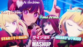 Sign wa B (サインはb) x Star☆T☆Rain x HEARTs♡KISS | *Old and New B-Komachi Mashup* |【推しの子】Ｂ小町 Resimi