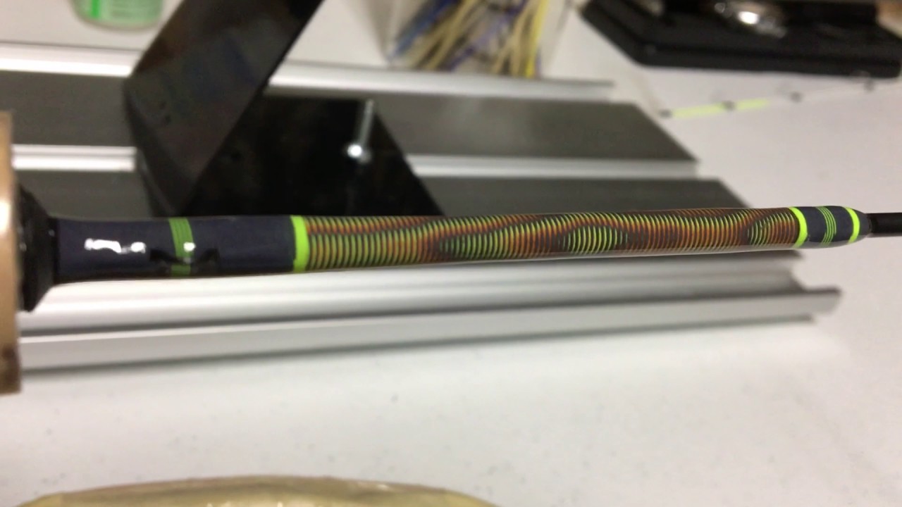 Custom ice fishing rod with tiger wrap YouTube